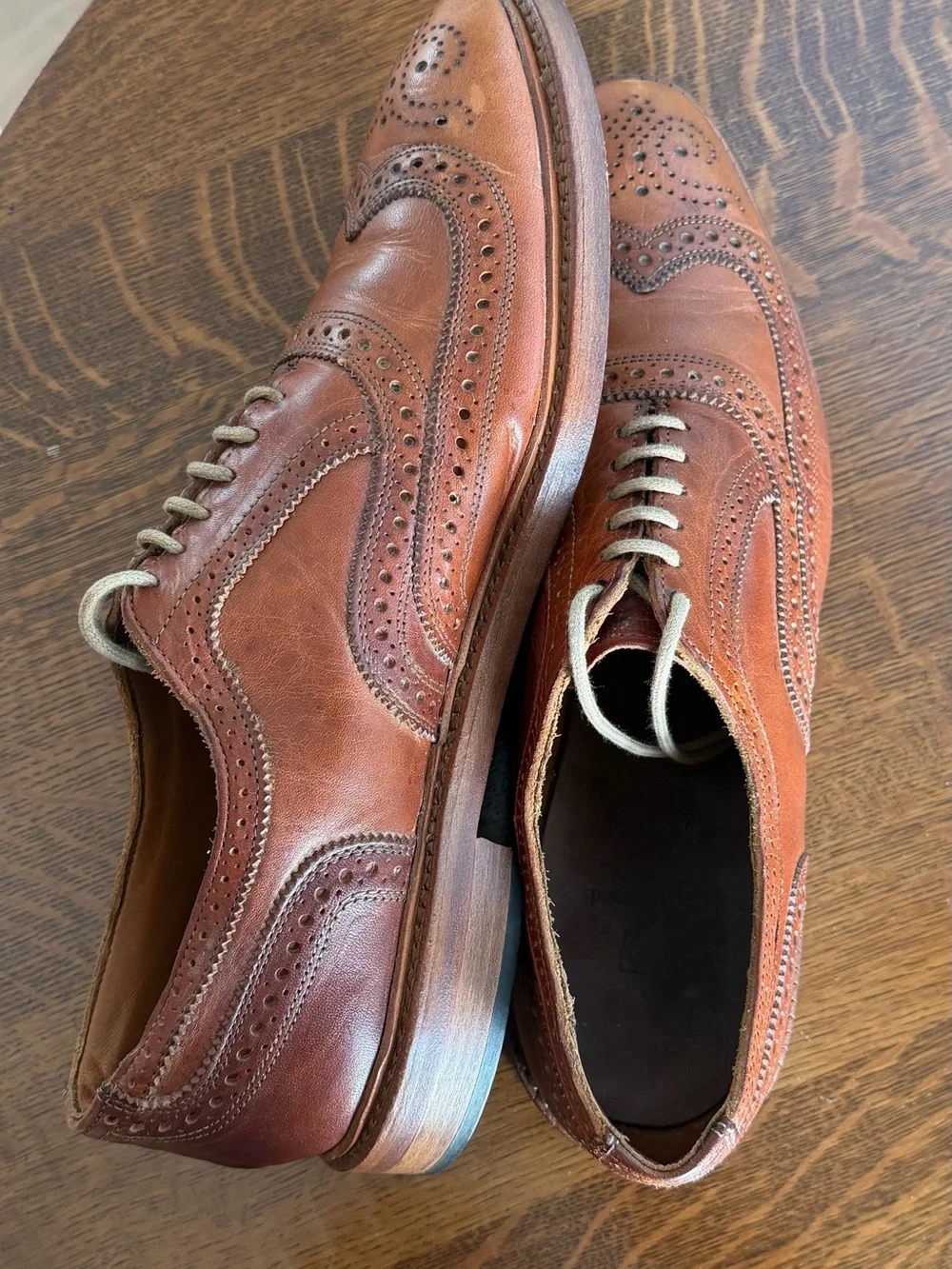 Allen Edmonds McTavish 4035 Brown Leather Wingtip Oxford Men’s 12 D Made in USA
